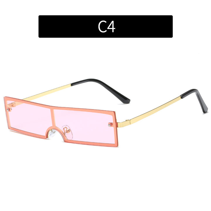 Modische rechteckige Shield-Sonnenbrille