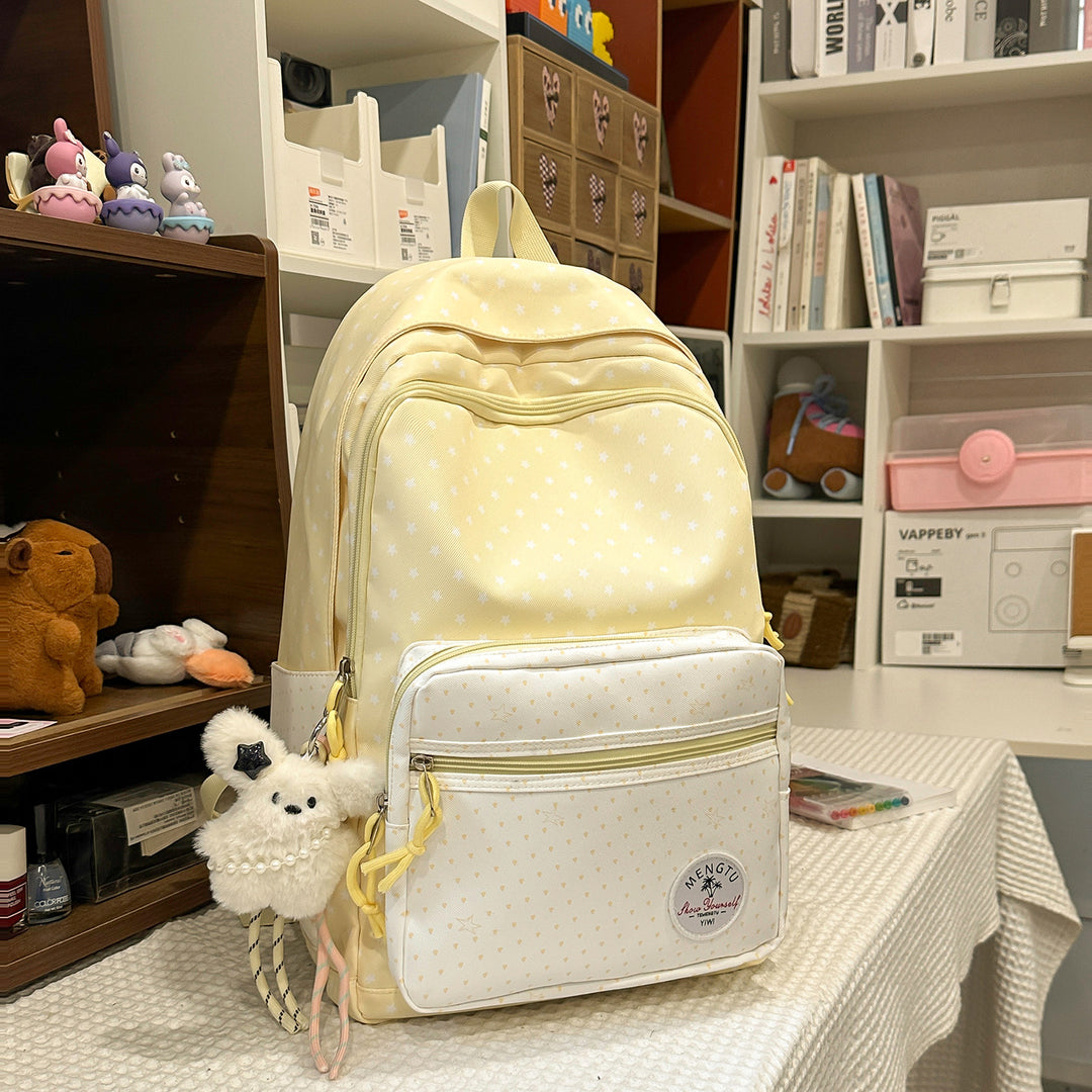 Verspielt Stern-Muster Schulrucksack Karnz