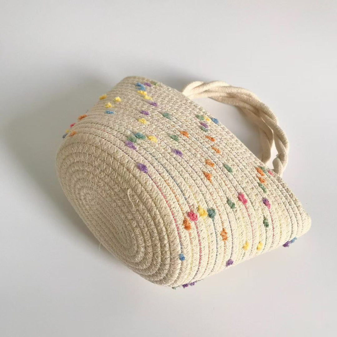 Damen Handtasche mit buntem Punktedezorn Karnz