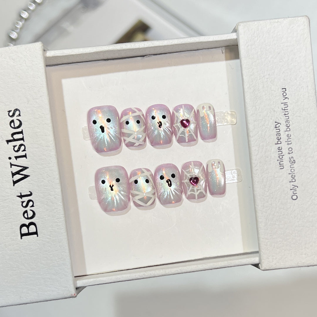 Verspielte Charaktere Press-On Nagelset Karnz