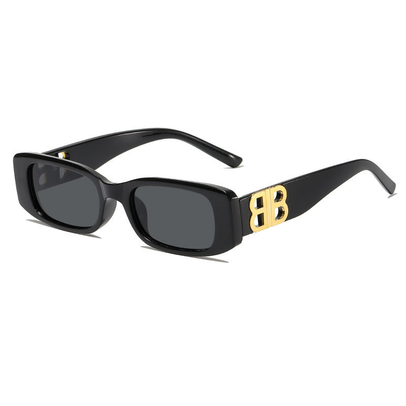 Damen Modische Rechteckige Sonnenbrille Karnz