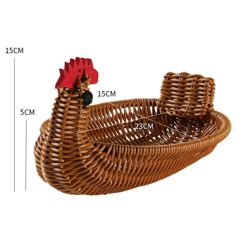 Unisex Geflochtener Dekorationskorb in Entenform Karnz