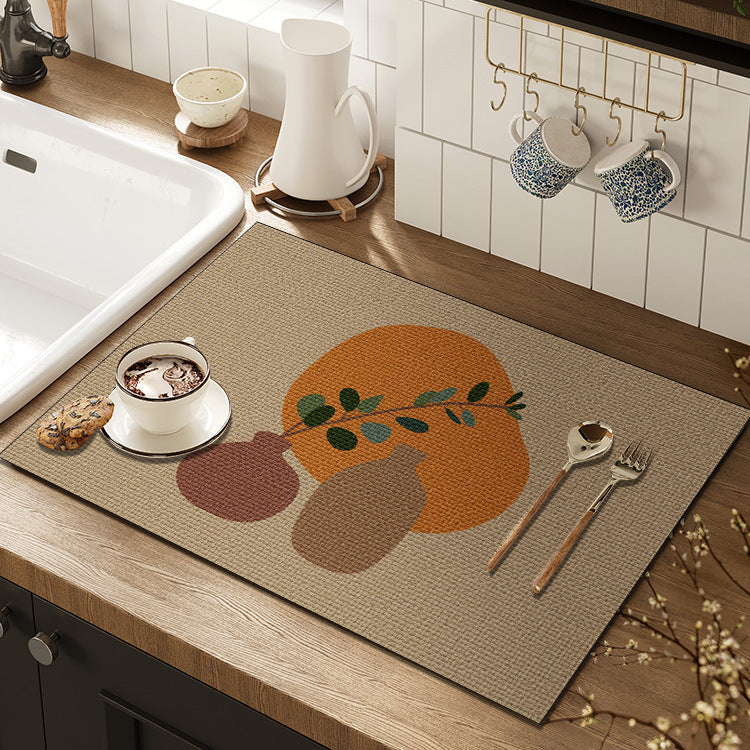 Künstlerische Floral Küchenmatte Karnz