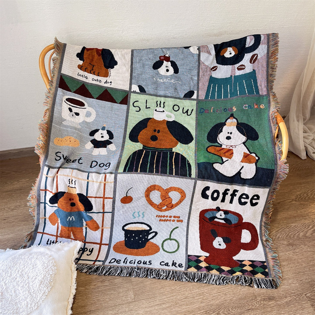 Künstlerische katzenmotivierte Wurfdecke