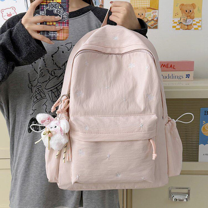 Adorabler Weicher Stoff Bestickter Rucksack
