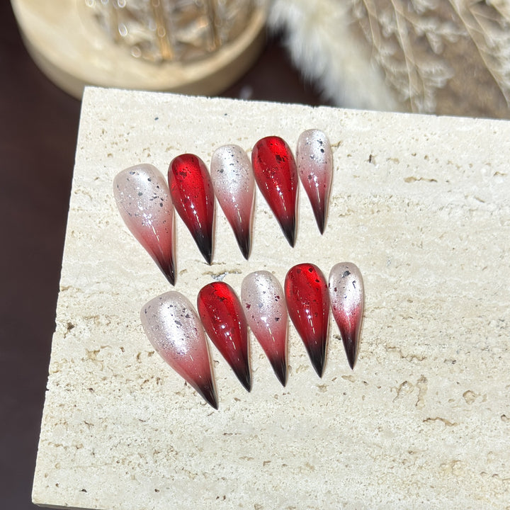 Künstlerische Stiletto Aufklebenägel