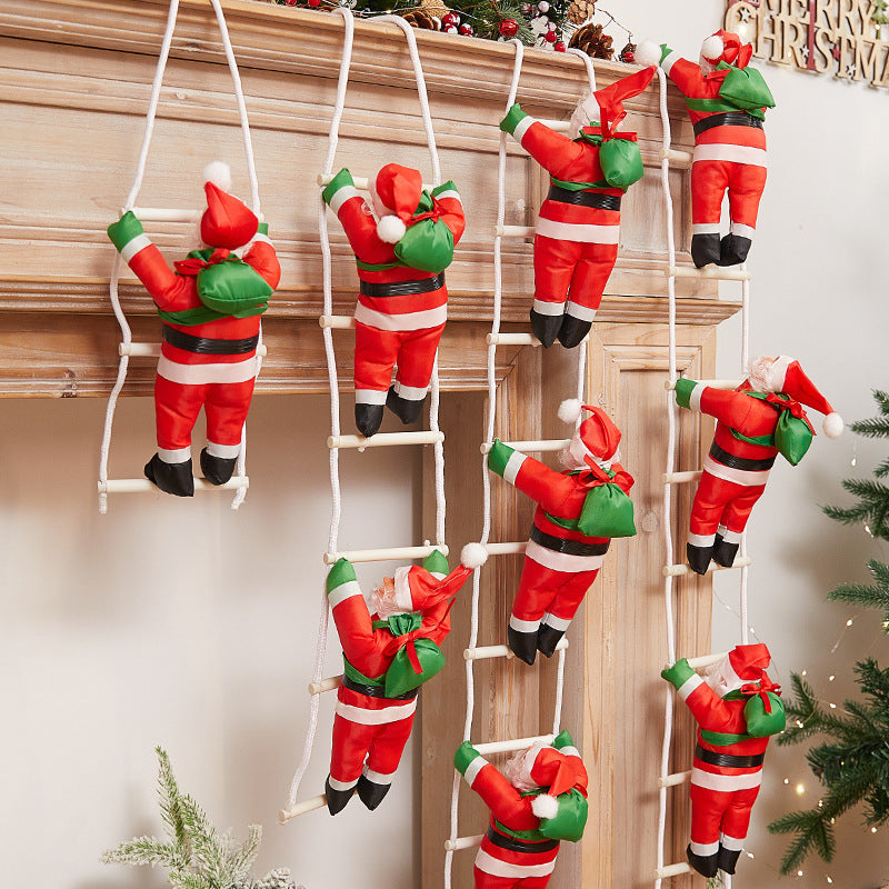 Dekorative Weihnachtsmann-Kletterfigur Karnz