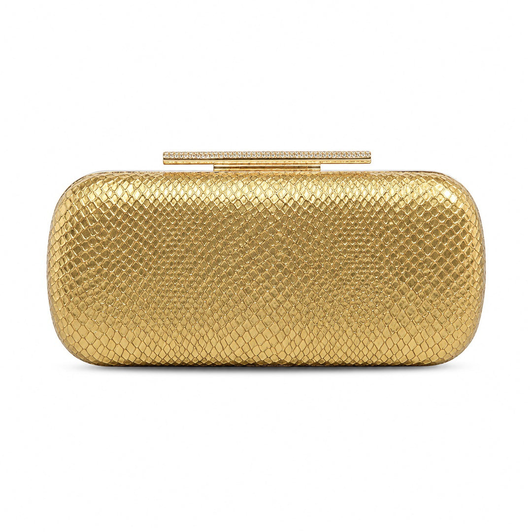 Texturierte metallic Abend Tasche