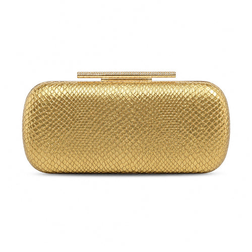 Texturierte metallic Abend Tasche