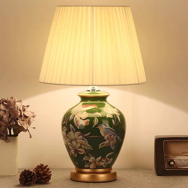 Elegante Florale Tischlampe