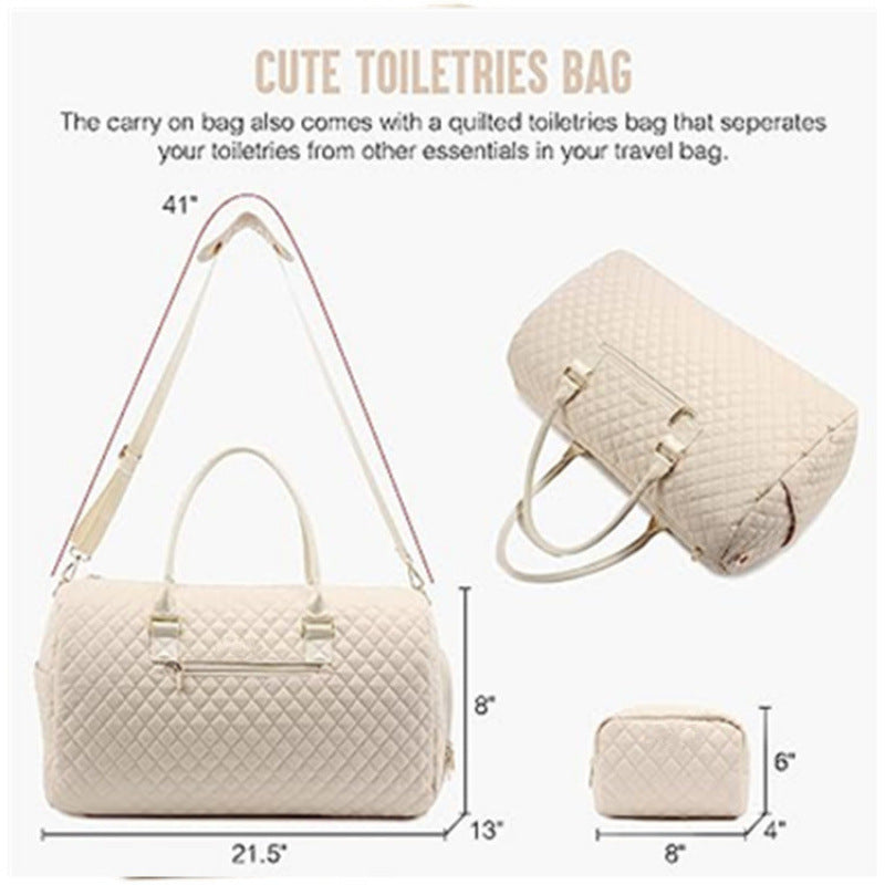 Quilted Weekender Duffle Bag Karnz