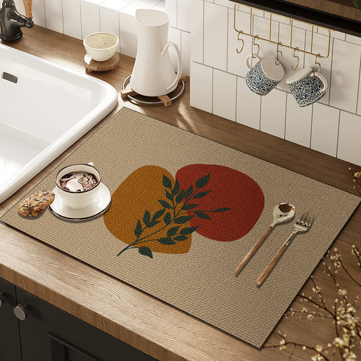 Künstlerische Floral Küchenmatte Karnz