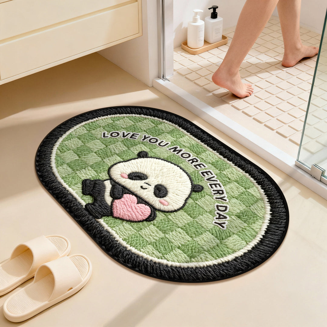 Niedliche Panda-Themen-Plüsch-Badmatte