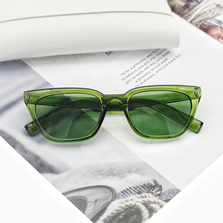 Damen geometrische Designer-Sonnenbrille im modernen Look Karnz