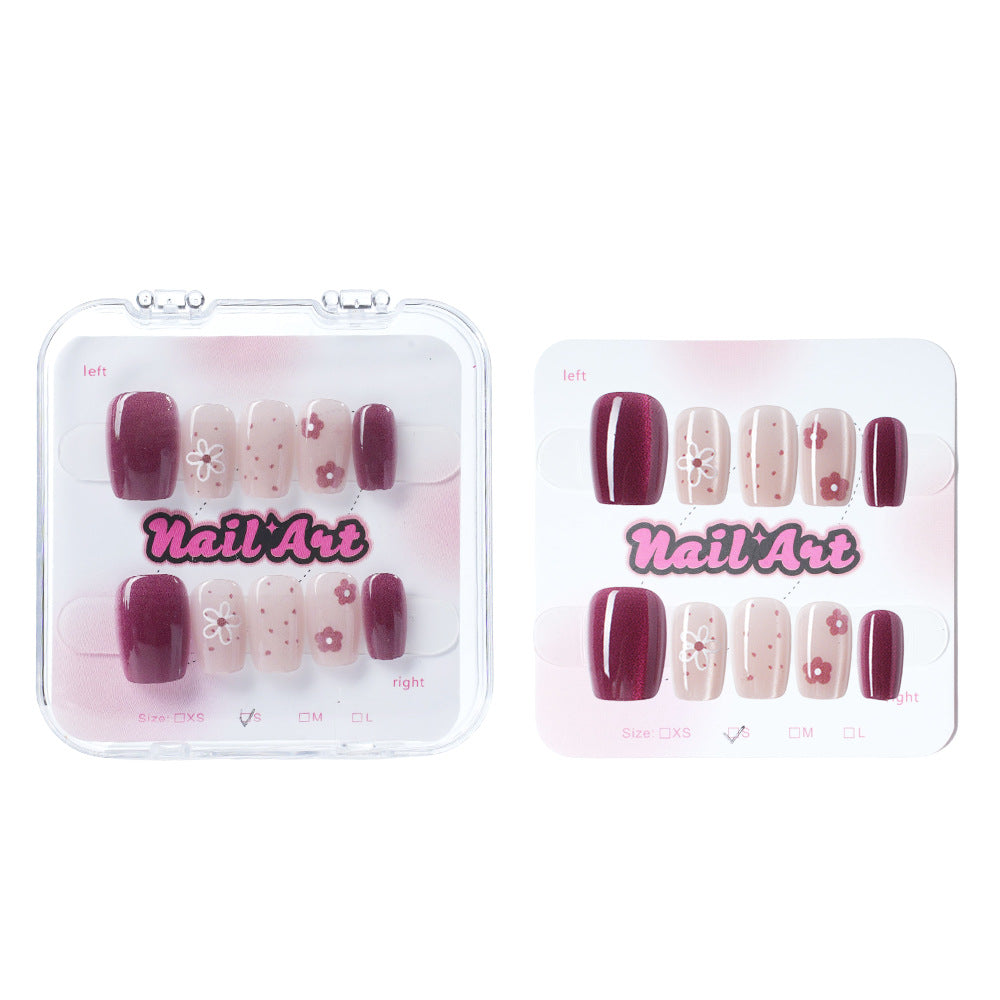 Dekoratives Floral Press-On Nagelset Karnz 1788157440