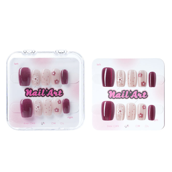 Dekoratives Floral Press-On Nagelset Karnz 1788157440