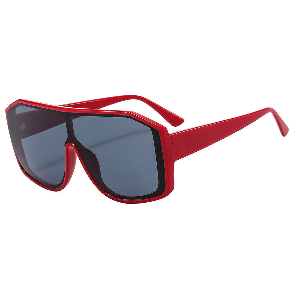Damen Modische Oversized Sonnenbrille im extravaganten Animal-Print Design Karnz
