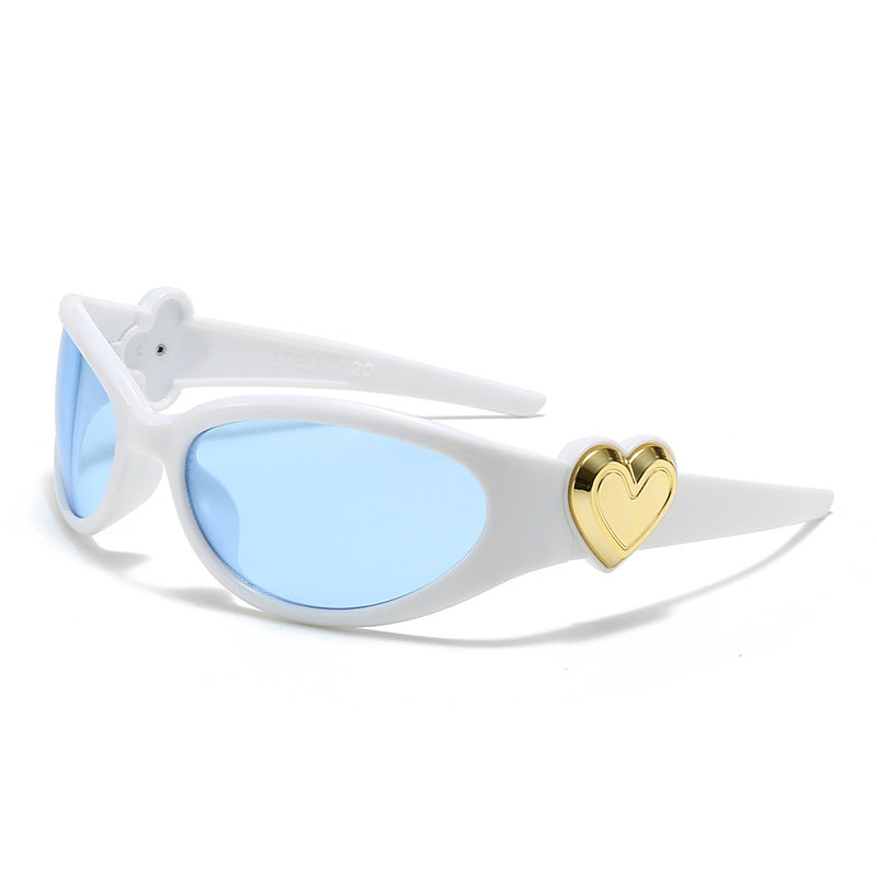Damen modische Sonnenbrille im stilvollen Herzdesign Karnz