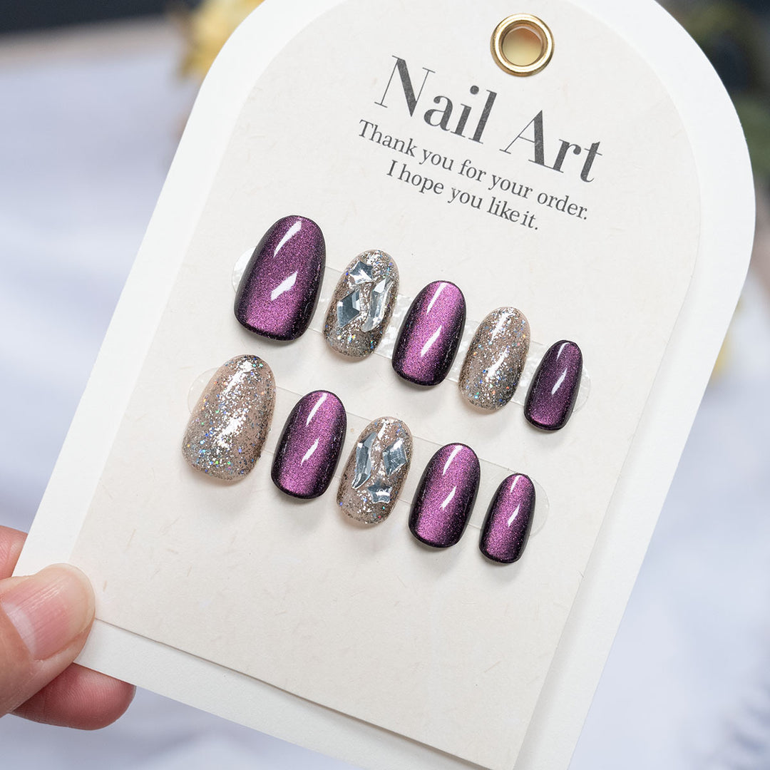 Hochglanz Press-On Nagelkunst