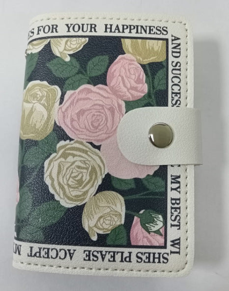 Blumenmuster Reißverschluss Geldbörse Karnz