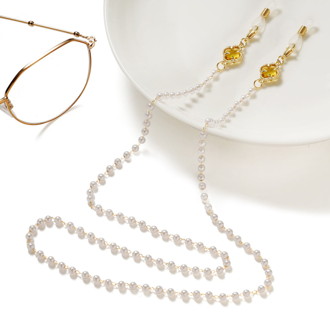 Elegante Brillenhalterkette mit Perlenakzenten Karnz