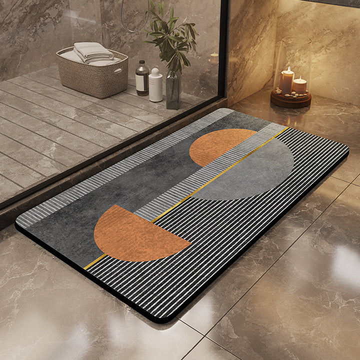 Moderne geometrische Badmatte
