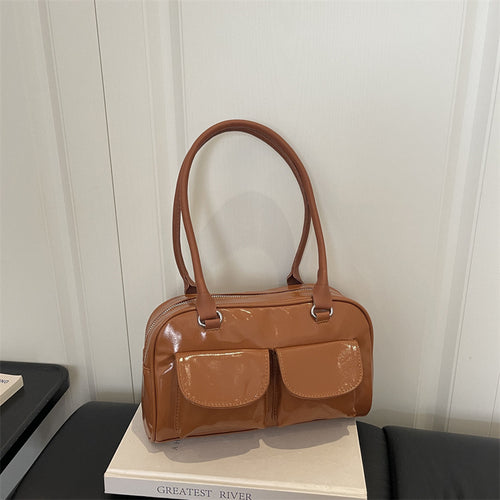 Stilvolle Lackleder-Handtasche