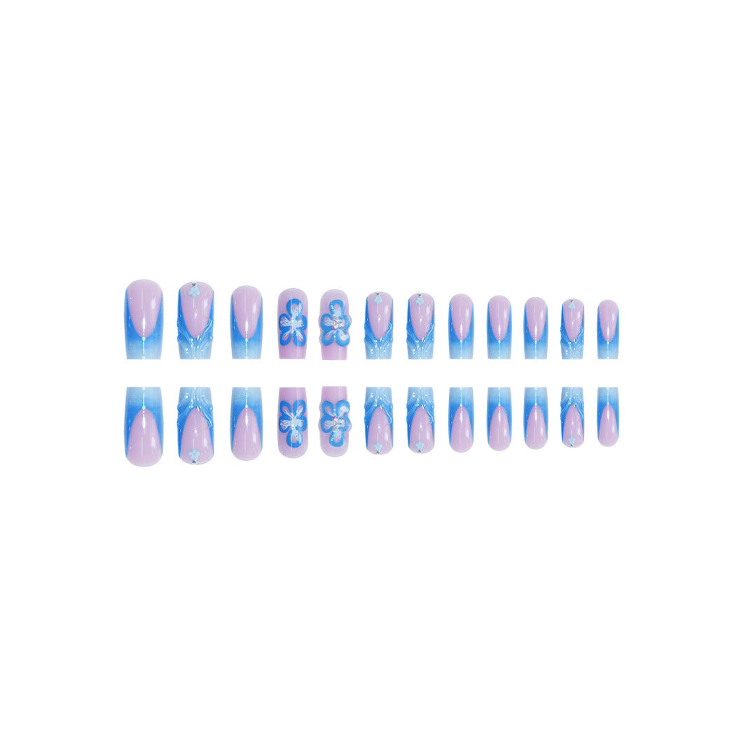 Floral 3D Press-On Nail Art Extensions Karnz