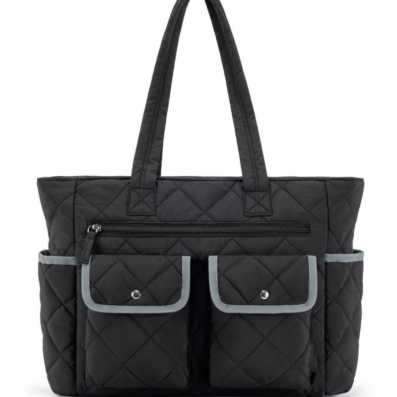 Quilted Tragetasche mit Praktischen Außentaschen Karnz