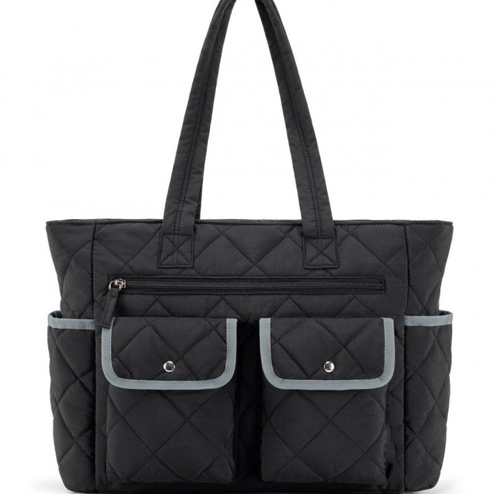 Quilted Tragetasche mit Praktischen Außentaschen Karnz