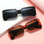 Damen modische quadratische Sonnenbrille mit modernem Design und UV-Schutz Karnz