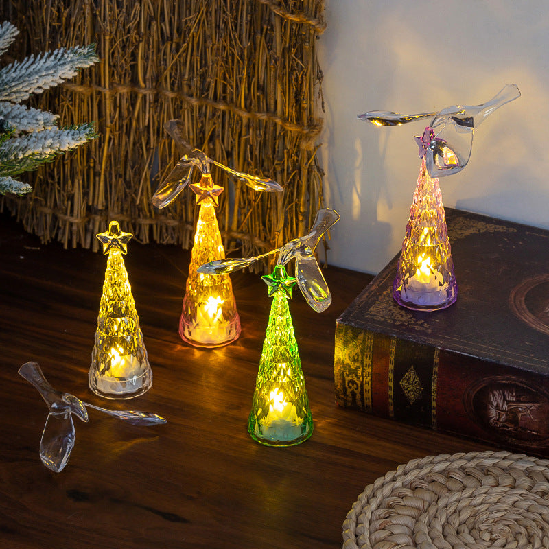Elegante Glaskerze mit LED Beleuchtung
