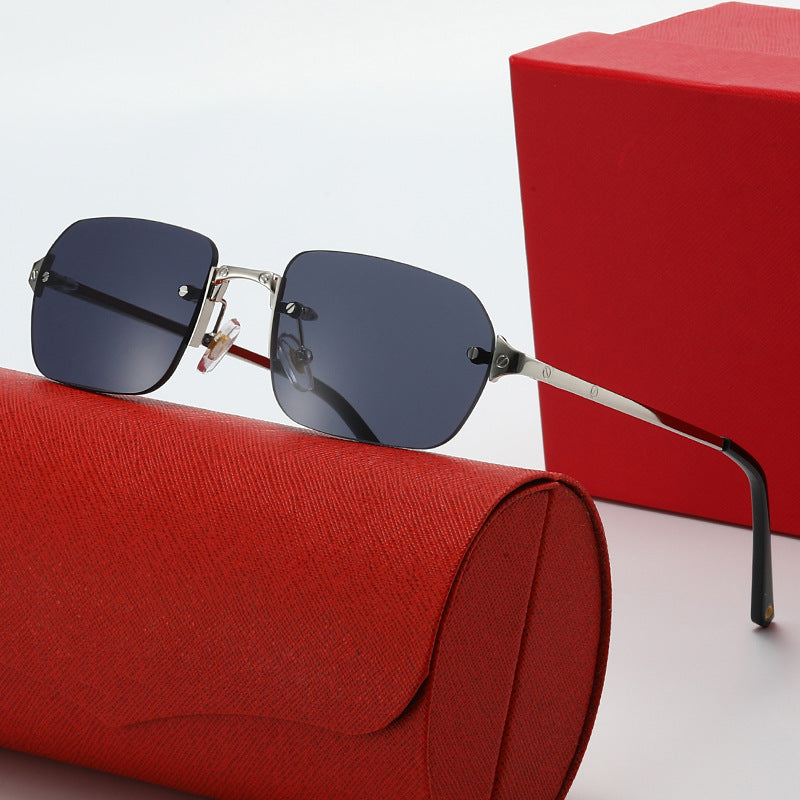 Damen elegante modische Sonnenbrille mit hochwertigem Metallrahmen Karnz