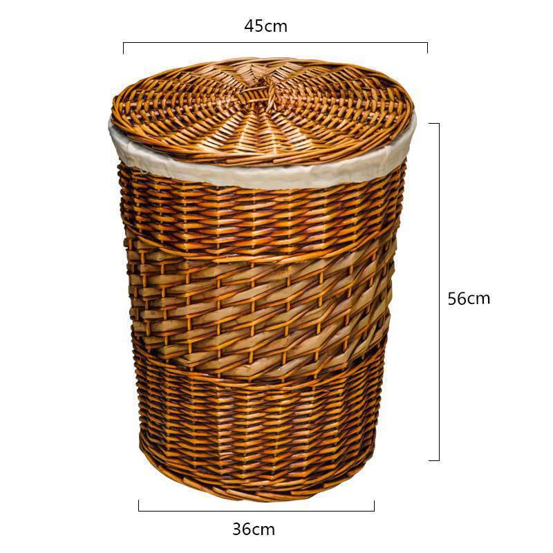Eleganter Wäschekorb Aus Geflochtenem Rattan Karnz