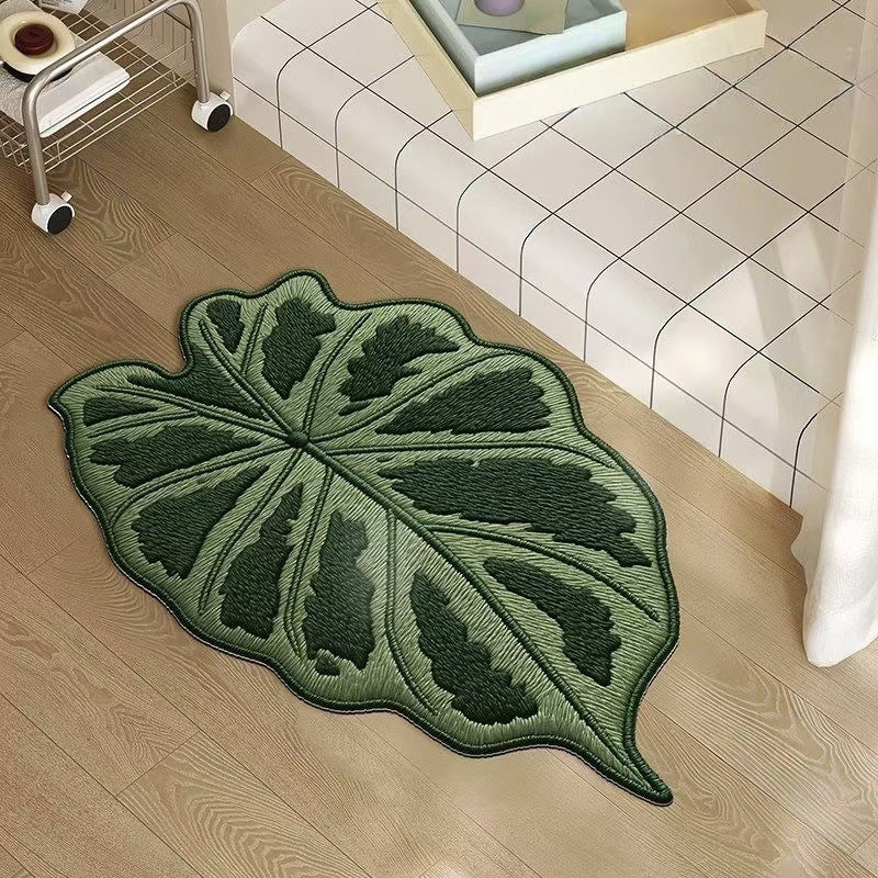 Monstera-Blatt-förmige Fußmatte Karnz