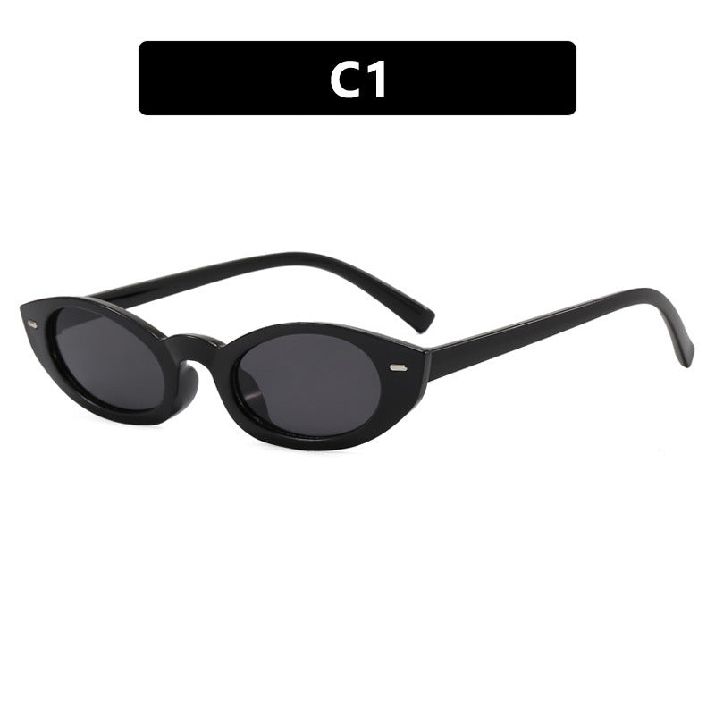 Damen Cat-Eye Sonnenbrille mit modernem transparentem Rahmen Karnz