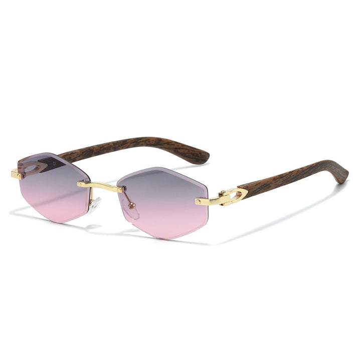 Futuristische sechseckige Rahmen Sonnenbrille Karnz