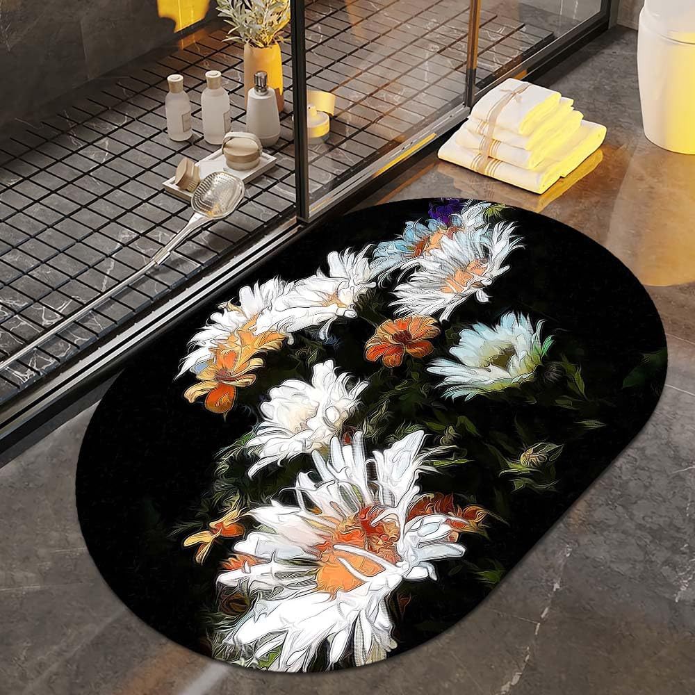 Florale Kunst Badematte Karnz