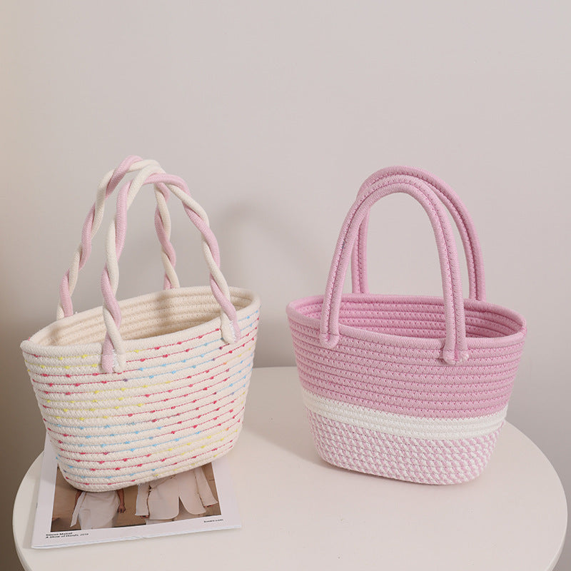 Damen Modische Strandtasche aus geflochtenem Damenmaterial Karnz