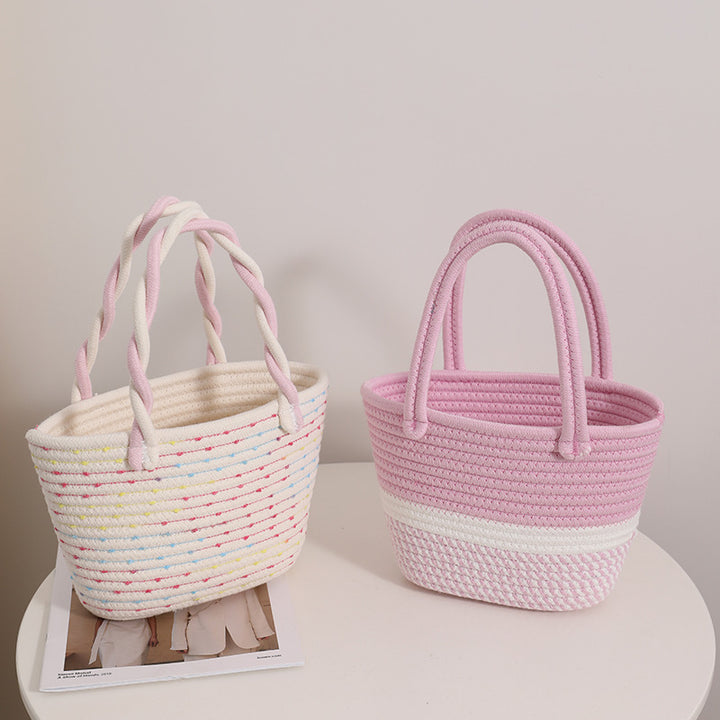 Damen Modische Strandtasche aus geflochtenem Damenmaterial Karnz