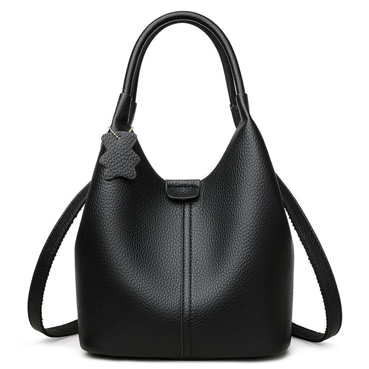 Chic Strukturierte Leder Tote Bag