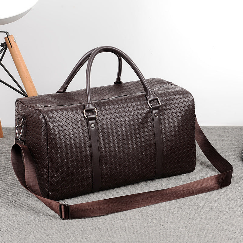 Elegante geflochtene Leder-Duffel-Tasche Karnz