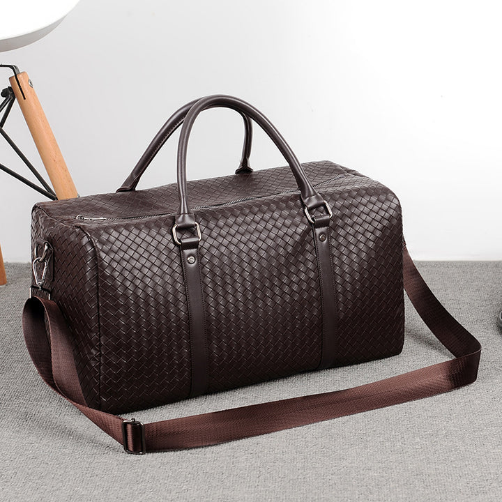 Elegante geflochtene Leder-Duffel-Tasche Karnz