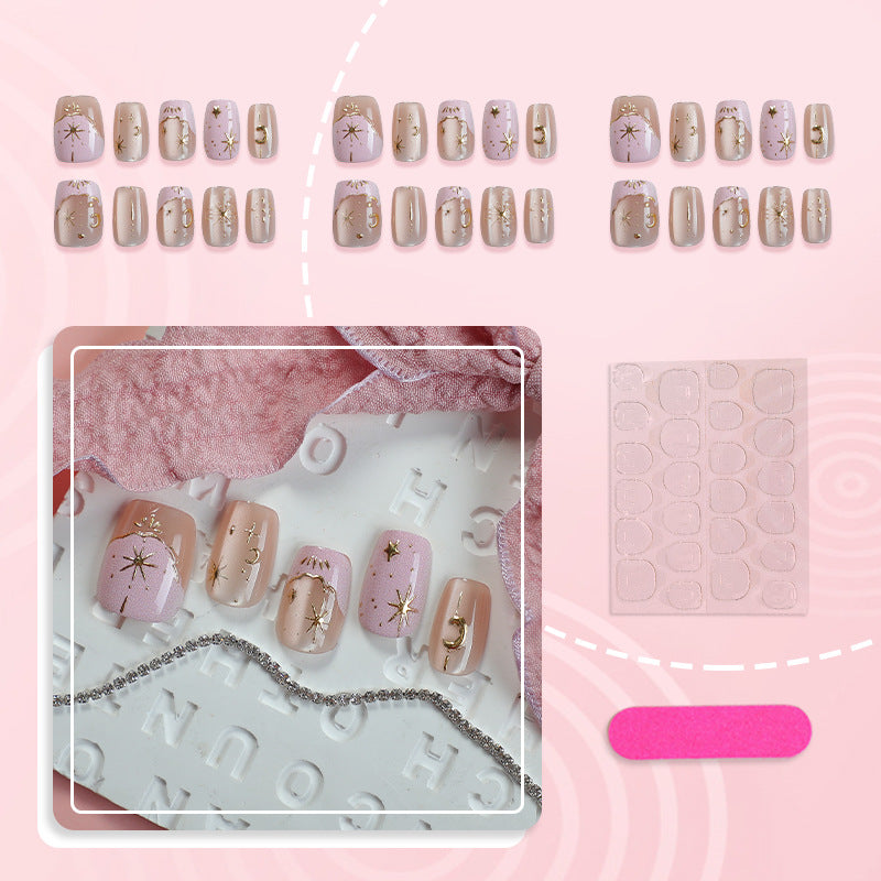 Sternen-Galaxie Press-On Nagelkunst Set