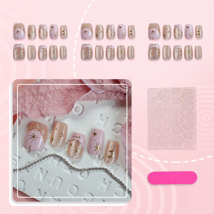 Sternen-Galaxie Press-On Nagelkunst Set