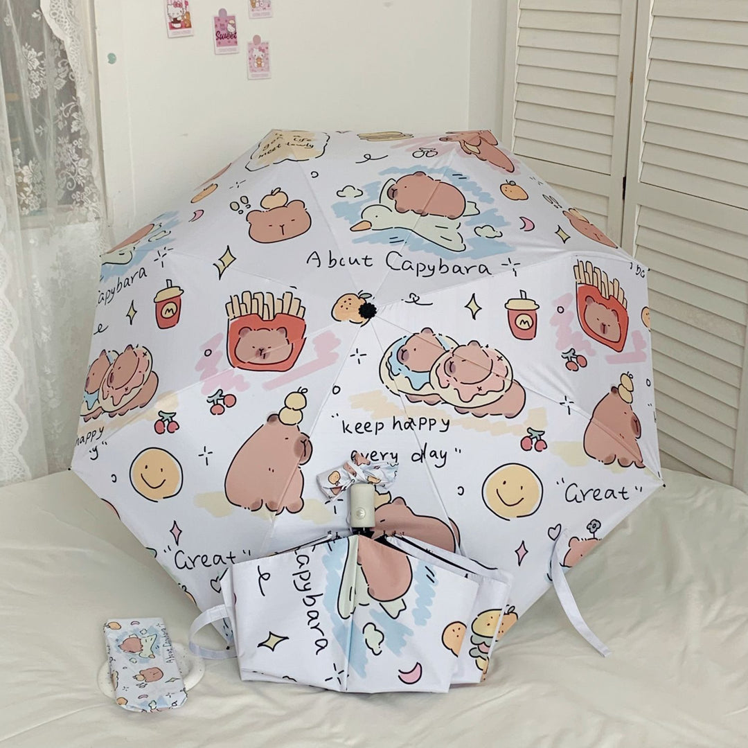 Damen Faltbarer Regenschirm mit Tiermotiven Karnz