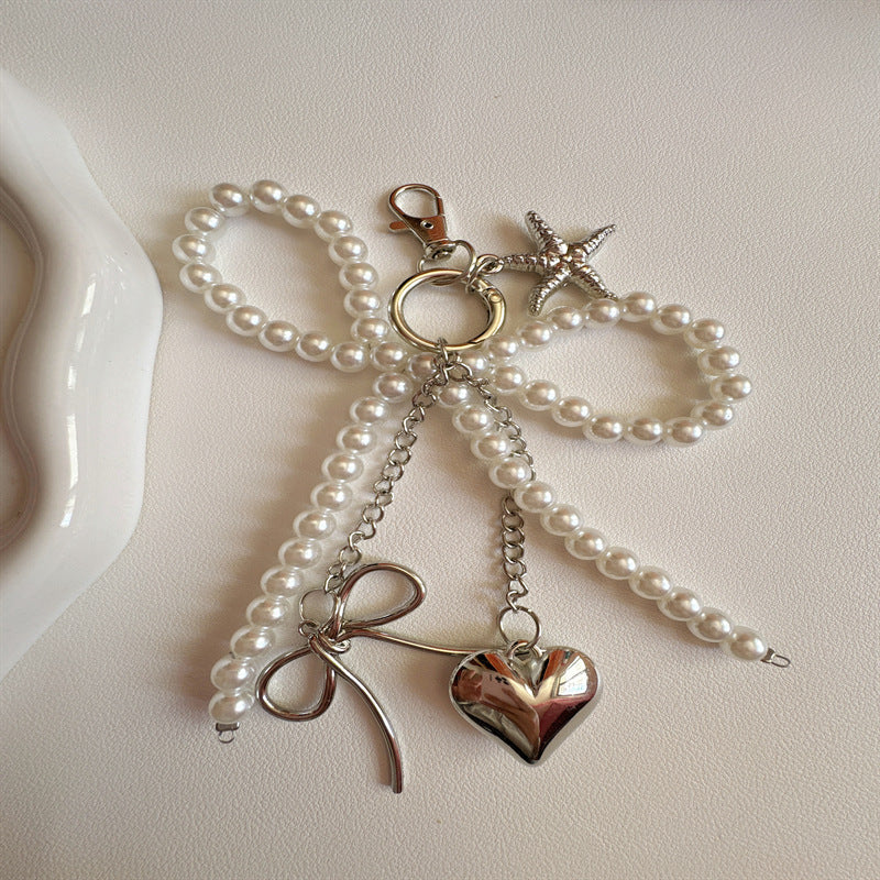 Elegante Perlen Charm Schlüsselanhänger Karnz
