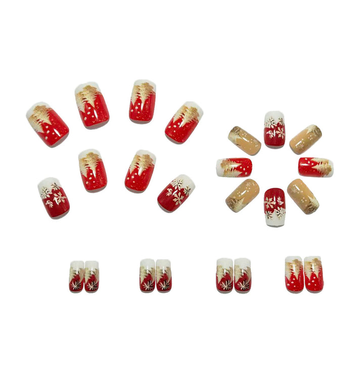 Kunstnägel mit Festlichem Winterdesign Karnz