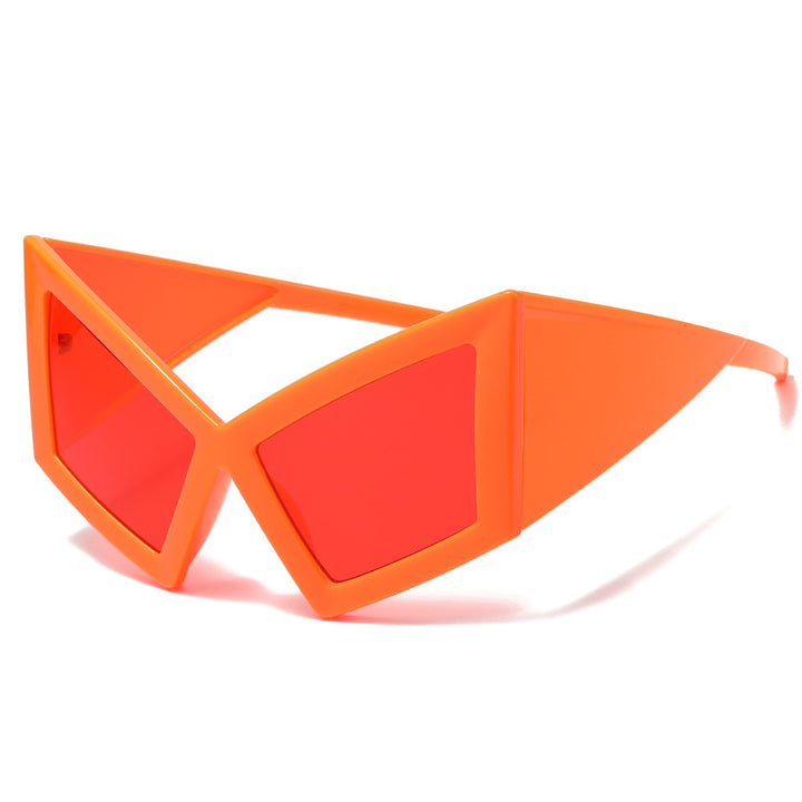 Futuristische Geometrische Schild Sonnenbrille Karnz