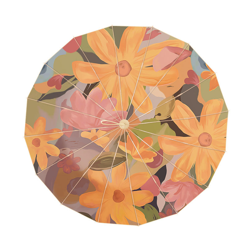 Damen Sonnenschirm im floralen Design Karnz